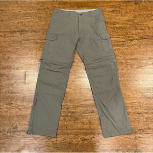 Kuhl Green Outdoor Hiking Renegade Convertible Stealth Zip Cargo Pants Men 34x34